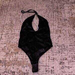 Intimissimi Black Halter Bodysuit
